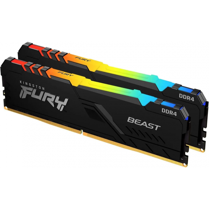 Оперативная память 32Gb DDR4 3200MHz KINGSTON FURY BEAST RGB () (2x16Gb KIT) KF432C16BB12AK2/32 Оперативная память 32Gb DDR4 3200MHz KINGSTON FURY BEAST RGB () (2x16Gb KIT) KF432C16BB12AK2/32